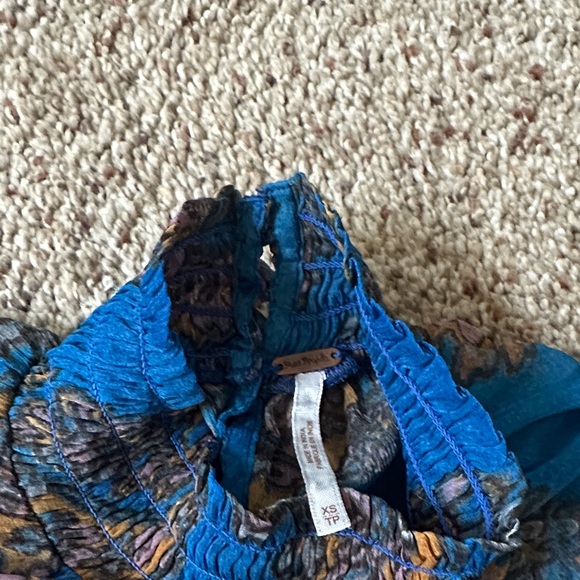 Free People Vibrant Blue Paisley dress - Picture 3 of 13